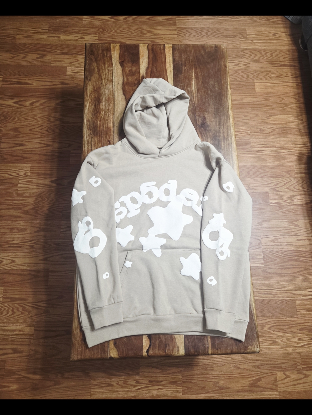 Sp5der Sand Colored Beluga Hoodie